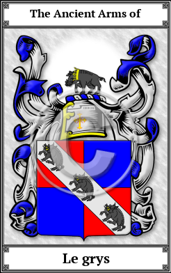 Le grys Family Crest Download (JPG)  Book Plated - 150 DPI